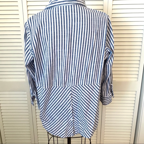 💙 Company One Woman Striped Linen Top - Picture 3 of 6